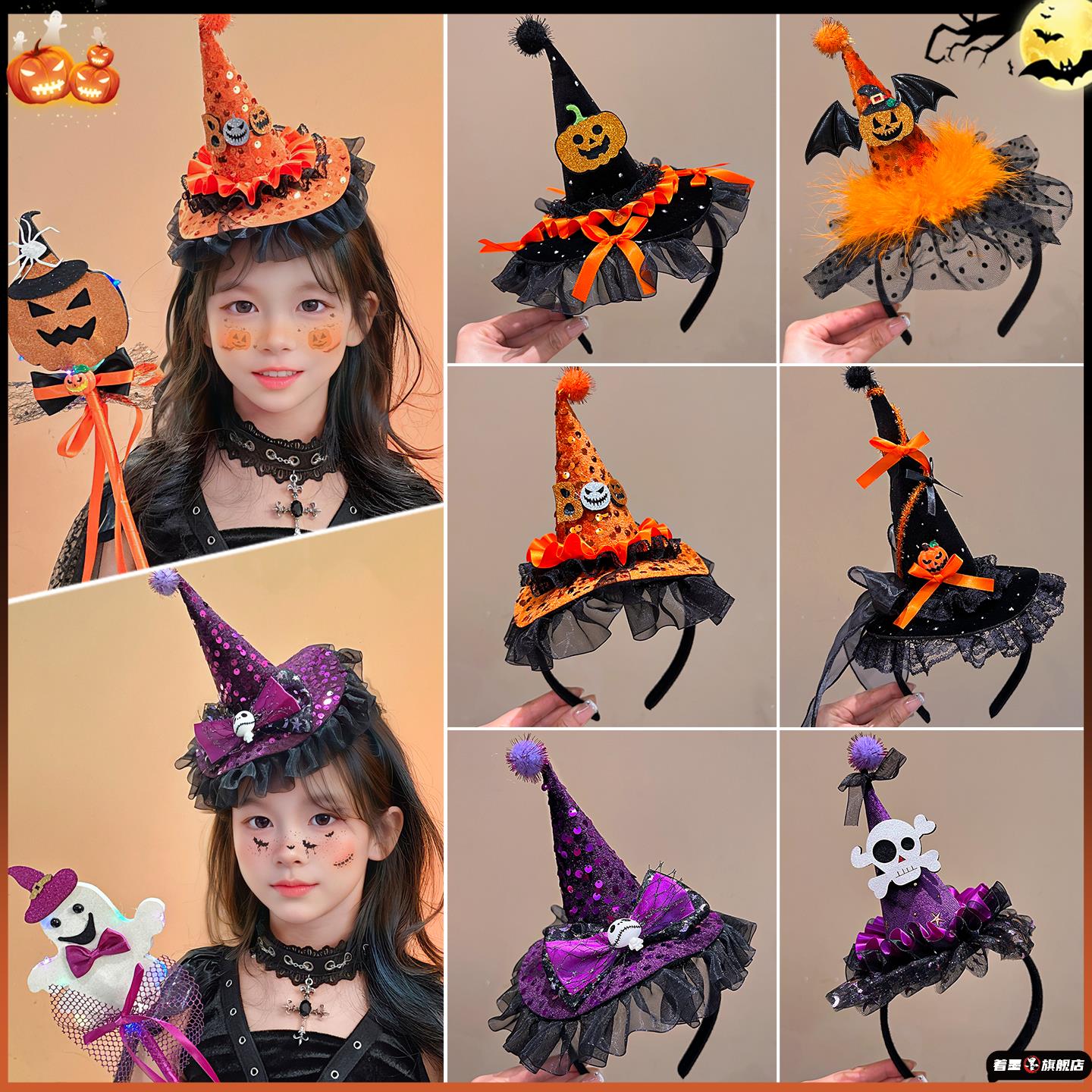 圣诞立体帽子发箍圣诞节头箍女童森系可爱圣