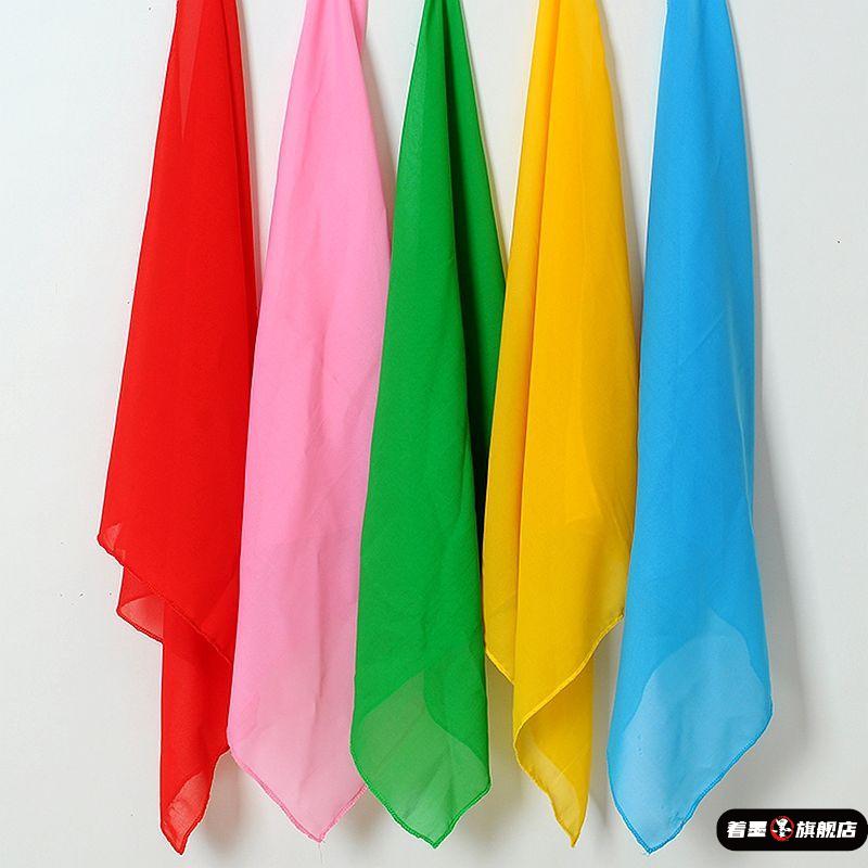 新款雪纺小方巾女仿防丝纯色围巾薄款纱巾丝