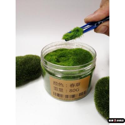 DIY沙盘模型草粉仿真青苔苔藓假山造景植物墙铺装饰假草坪地形粉