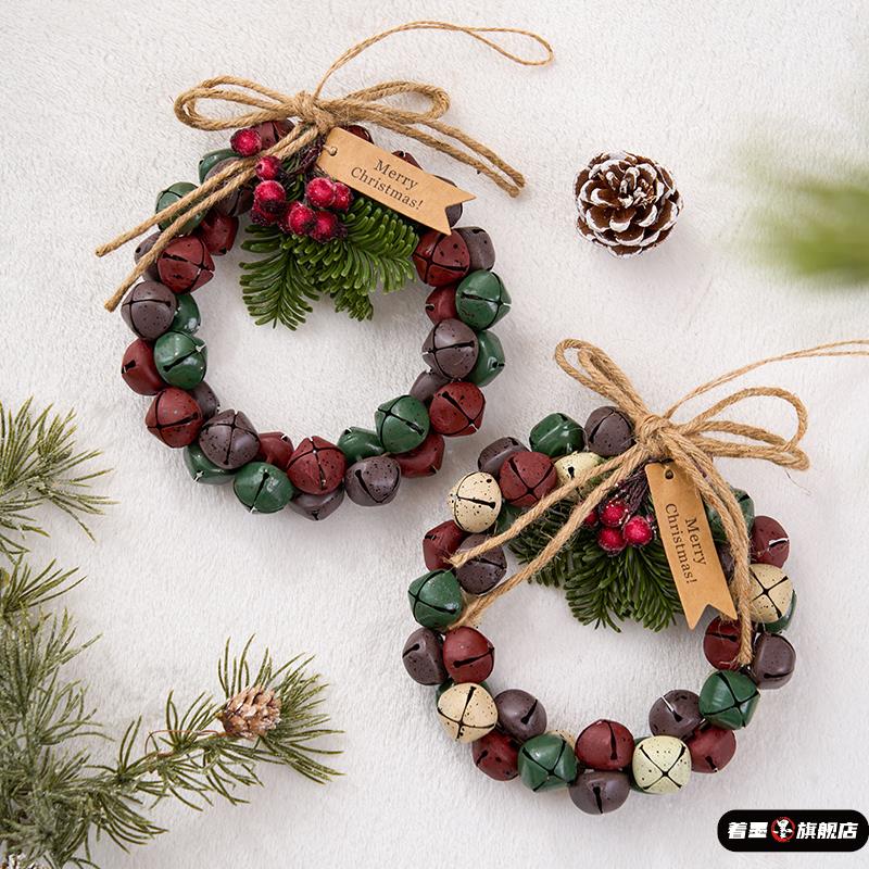 圣诞节铃铛装饰挂件圣诞花环圣诞挂件家用氛围布置圣诞树装扮挂饰