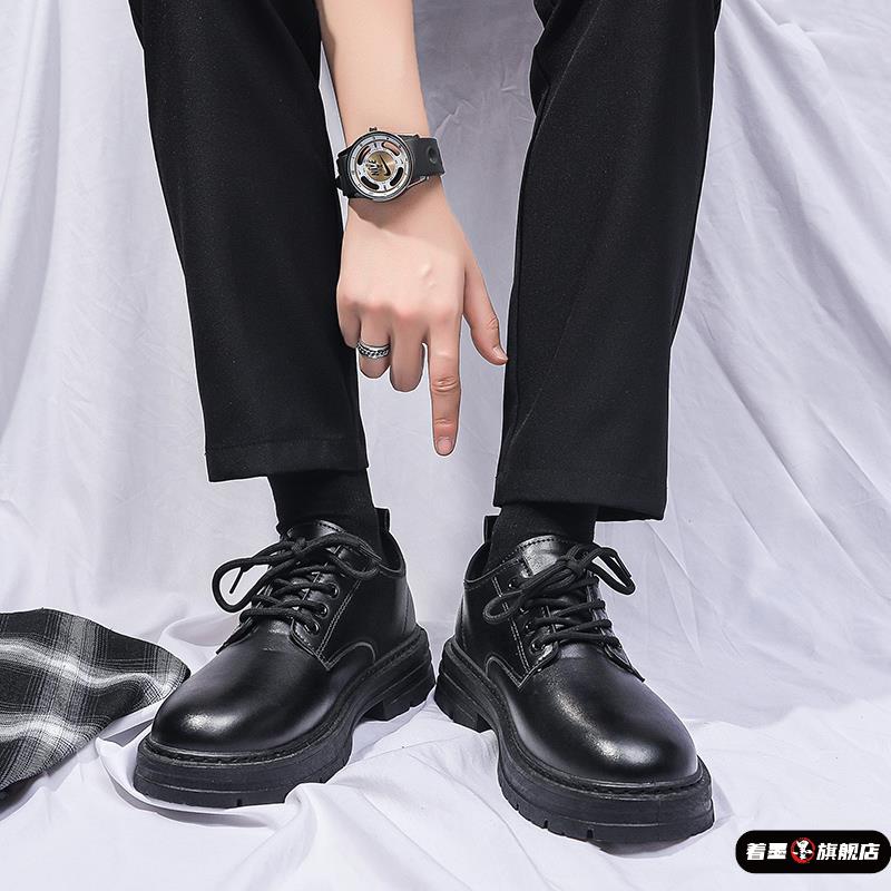 西装皮鞋男款秋季英伦风商务正装增高休闲软