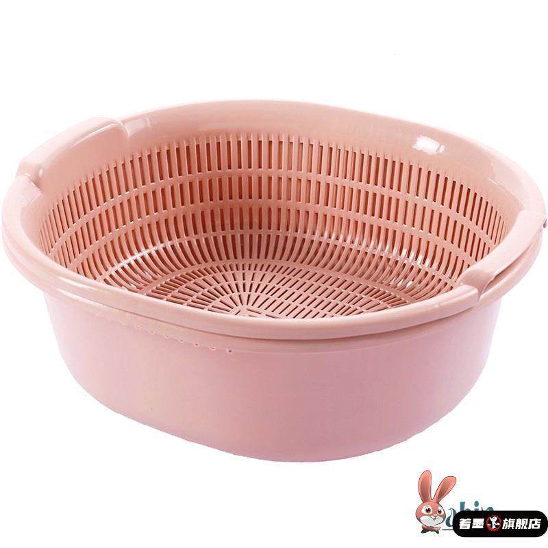 洗莱沥水篮双层大号菜池洗菜盆塑料厨房收纳筐菜篮子洗菜蓝,餐饮具,果盆/果盘/果篮,淘宝优惠券,粉丝福利购,淘宝优惠卷