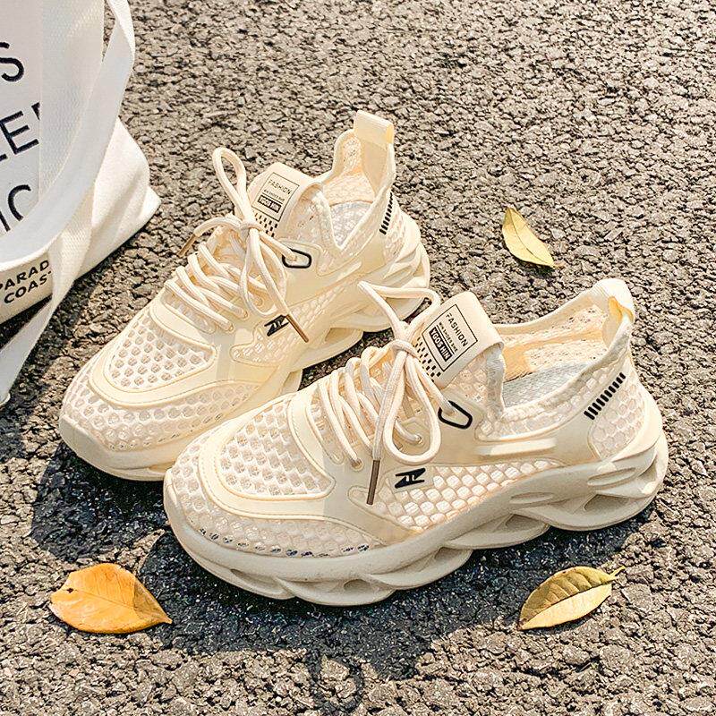 透气软底不累脚运动鞋镂空运动凉鞋女款夏季透气薄款网面外穿鞋子