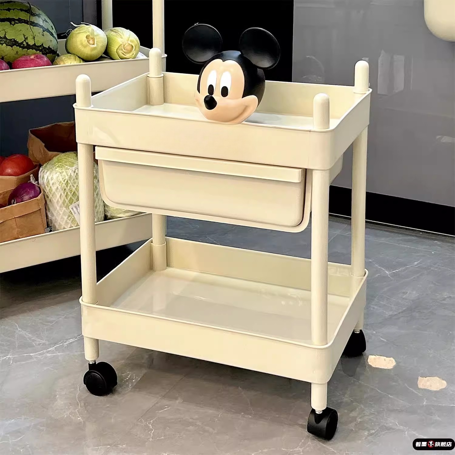 厨房置物架多层收纳架落地可移动放水果蔬菜