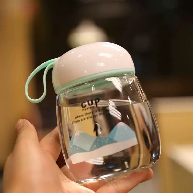 咖啡摇摇杯小号玻璃杯女生迷你奶昔杯300ml冲蛋白粉水杯女图片