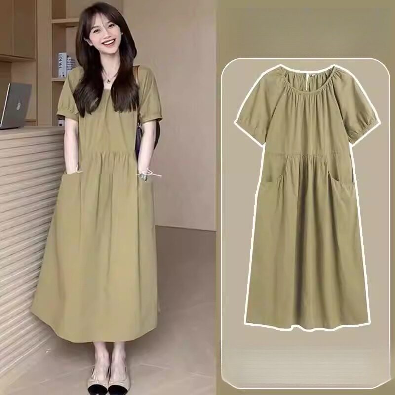 夏季宽松透气孕妇连衣裙大码裙2026新款夏装加肥码200斤高小个子