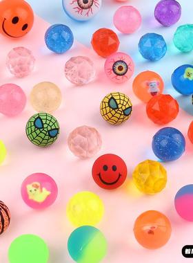 儿童橡胶弹力球玩具32号45扭蛋机小弹跳弹弹球实心大号西瓜跳跳球