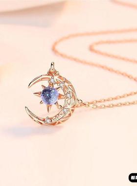 项链二人星月小众设计锁骨小巧闺