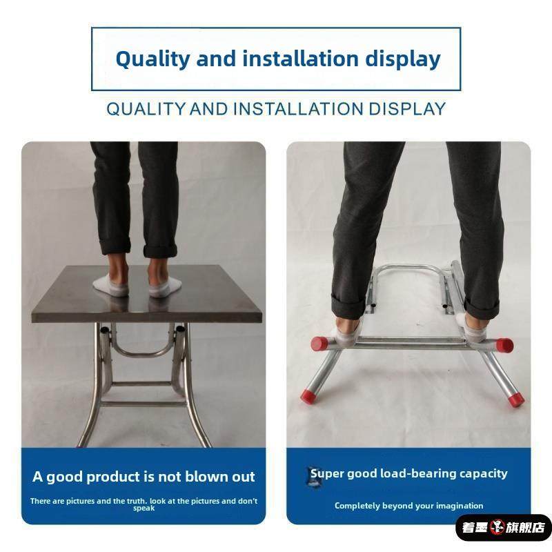 可折叠桌腿支架包邮不锈钢圆桌架简约餐桌脚架大排档桌架铁桌脚架