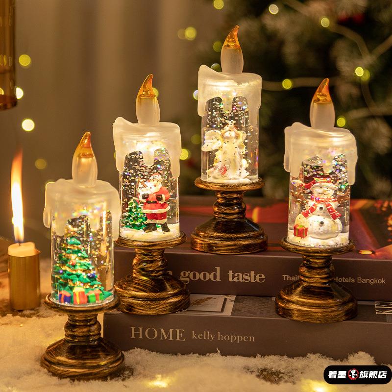 装饰品女朋友水晶球圣诞仿真蜡烛