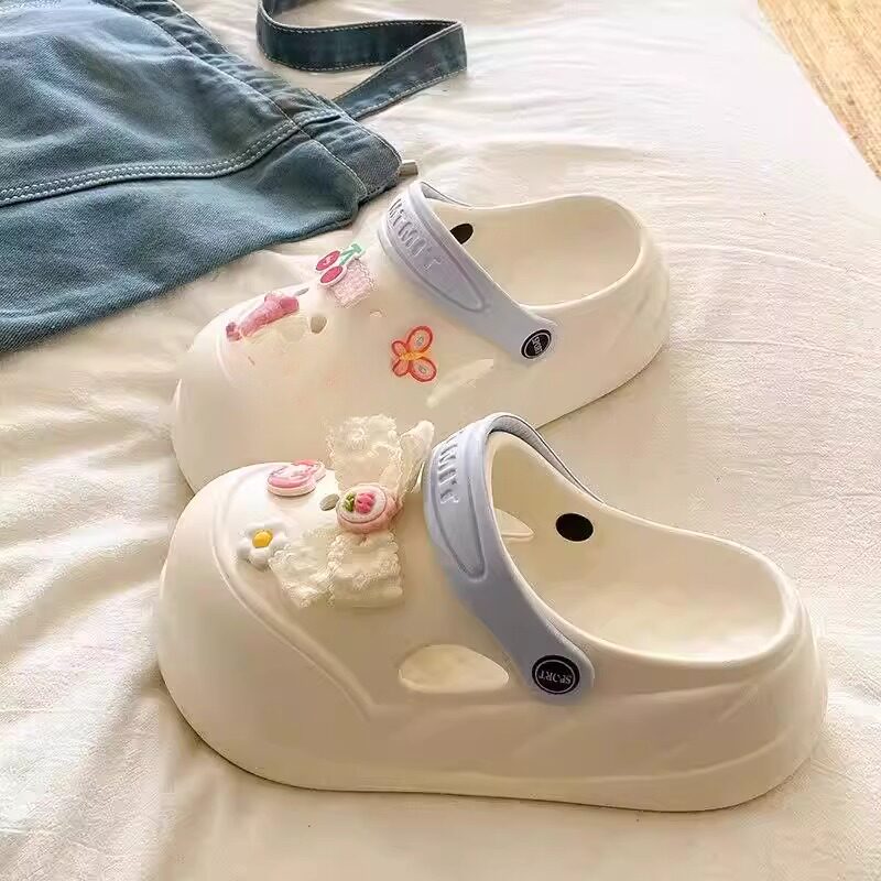 女士外穿eva防滑防臭洞洞鞋女款2026新款夏季厚底增高舒适凉拖鞋