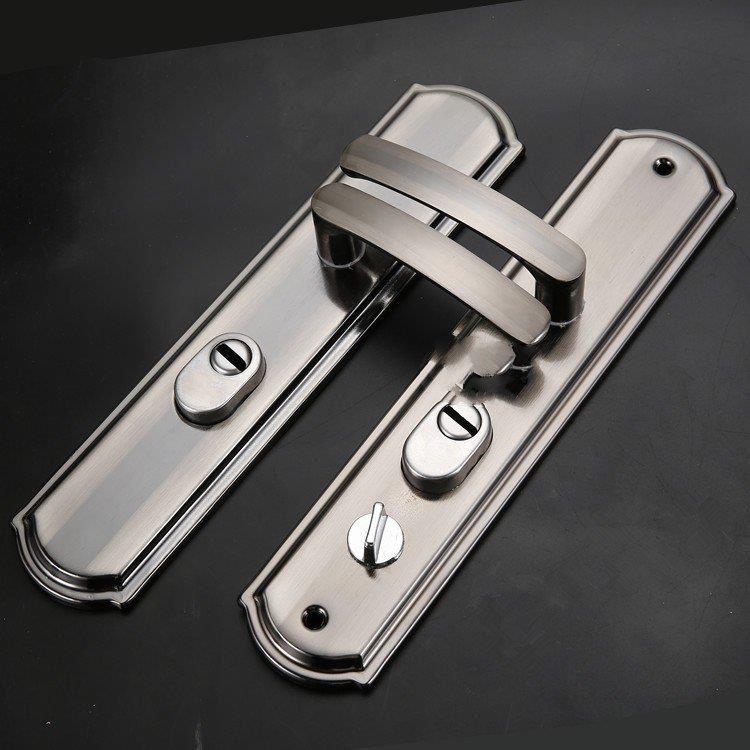 304不锈钢防盗门锁家用通用型把手入户门锁进户大门拉手面板配件