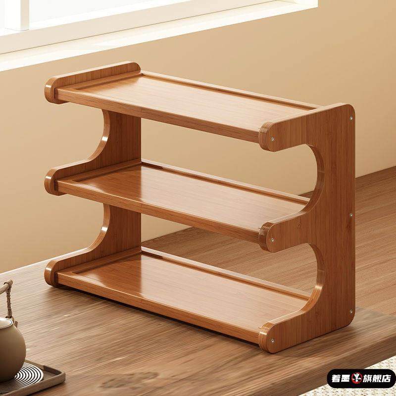 桌面茶杯收纳置物架子小型博古架实木中式紫砂壶茶具茶叶摆件展示,住宅家具,多宝格/博古架,淘宝优惠券,粉丝福利购,淘宝优惠卷