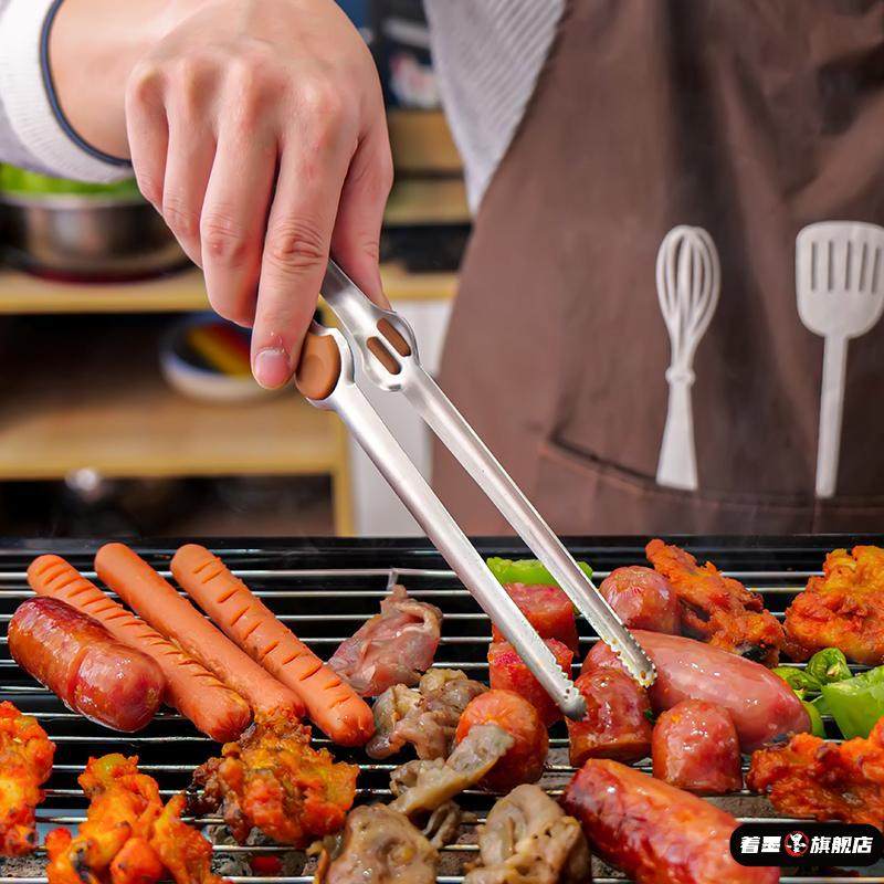 鲜贝304不锈钢烤肉夹烧烤夹厨房夹自助餐食品夹冰夹家用面包夹,厨房/烹饪用具,烧烤夹/叉/铲/针,淘宝优惠券,粉丝福利购,淘宝优惠卷