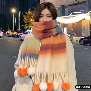 2025新款围巾女款冬季加厚保暖围脖流苏氛围感女送礼休闲百搭冬天