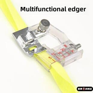 家用多功能缝纫机包边器压脚电动滚边对折裹边卷边器配件小型拉筒