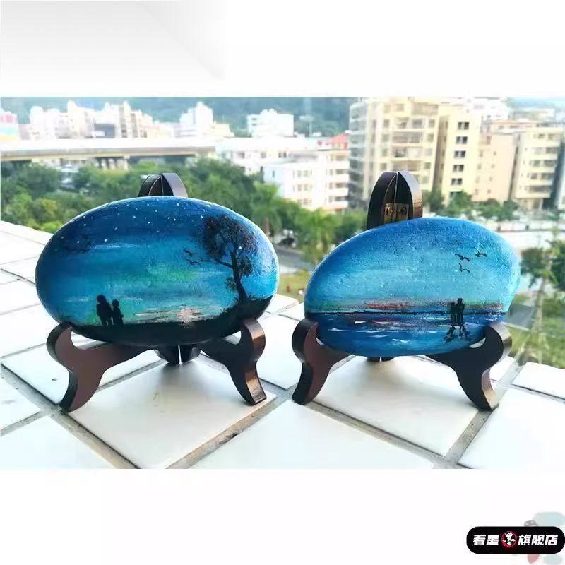 石头画支架盘子托架实木展示架摆件小底座鹅卵石普洱茶架子茶饼架,家居饰品,装饰摆件,淘宝优惠券,粉丝福利购,淘宝优惠卷