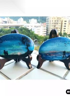 展示架鹅卵石普洱茶室外收纳储物