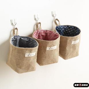 床头家用挂袋可爱布兜壁挂式小号可挂墙上的收纳布袋单个挂包挂。