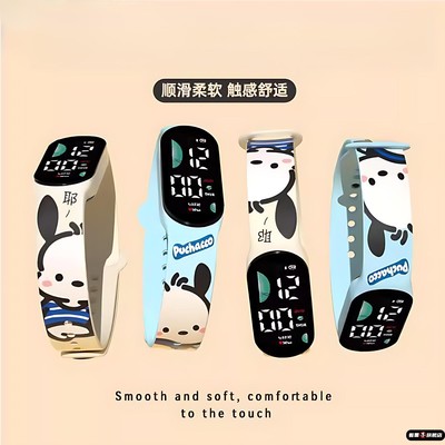 学生电子手环手表男女款夜光防水运动中小初高中只看时间高颜值表