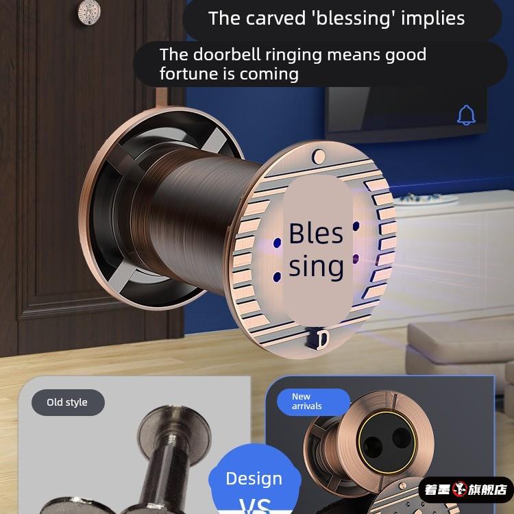 猫眼门镜家用门上防盗门防撬堵孔监控头门铃