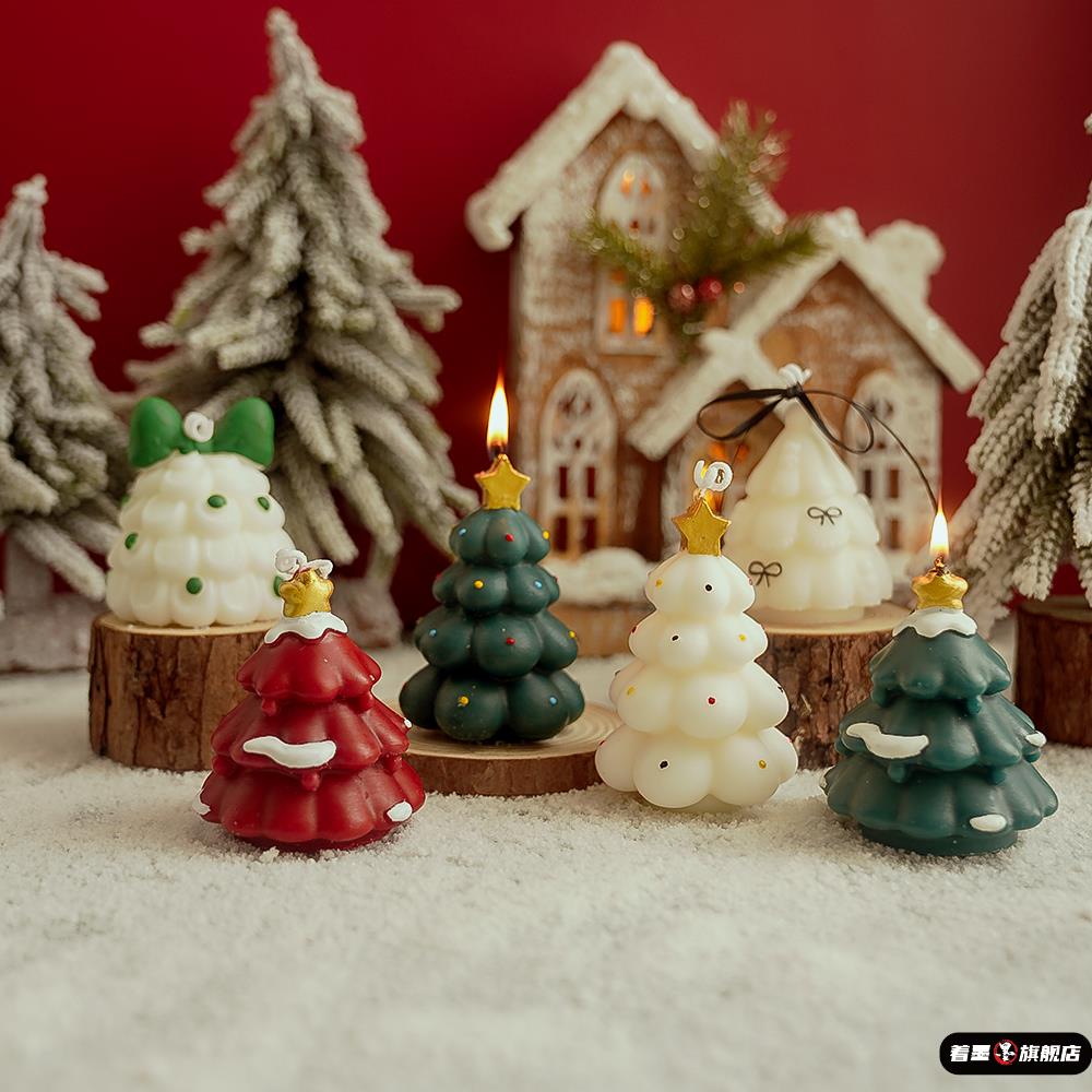 ins圣诞香薰蜡烛摆件礼物树装饰