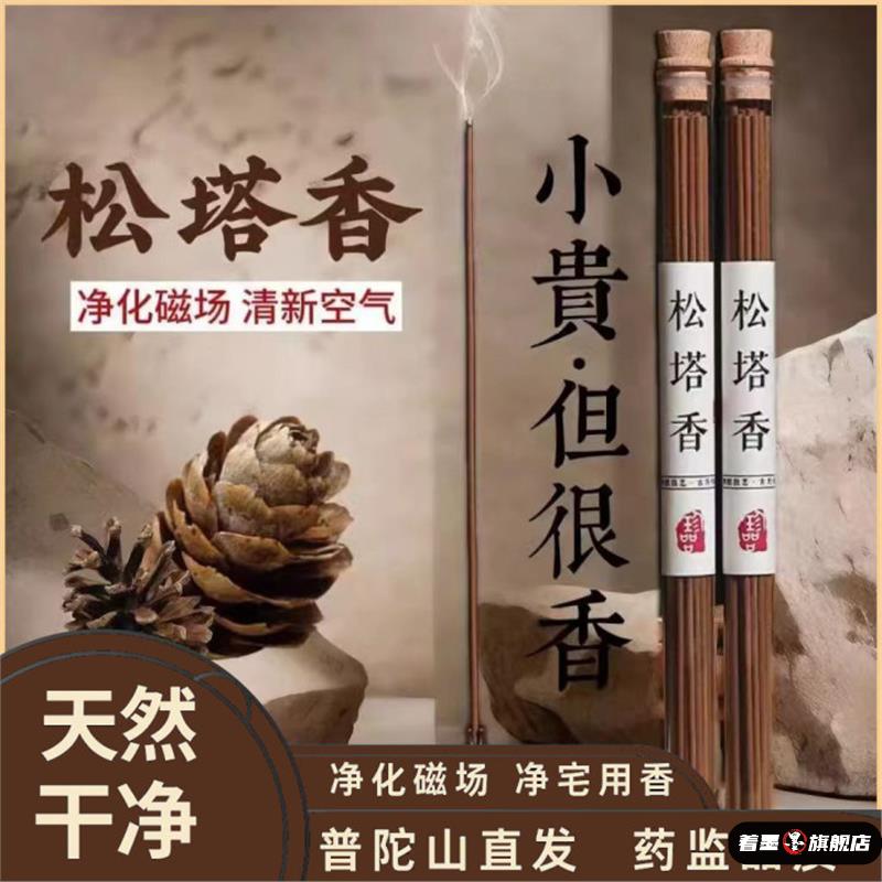 普陀山直发天然松塔香净化磁场家用古法室内净化磁力松塔香旗舰店