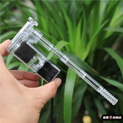 圆形鱼缸过滤循环水泵小氧气泵器一体净水三合一迷你小型生态自泵