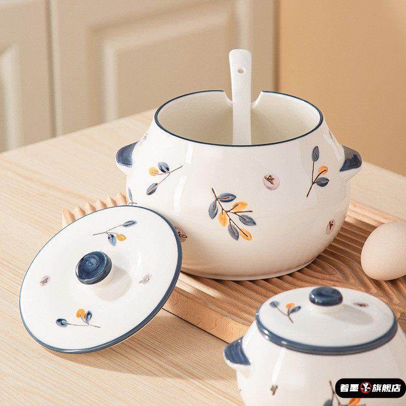 双耳装猪油罐子家用陶瓷辣子专用耐高温辣椒油罐厨房带盖调味料罐,厨房/烹饪用具,调味瓶罐/调料研磨器,淘宝优惠券,粉丝福利购,淘宝优惠卷