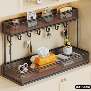 玄关置物架门口放钥匙收纳盒入户鞋柜上摆件展示架门厅整理盒神器