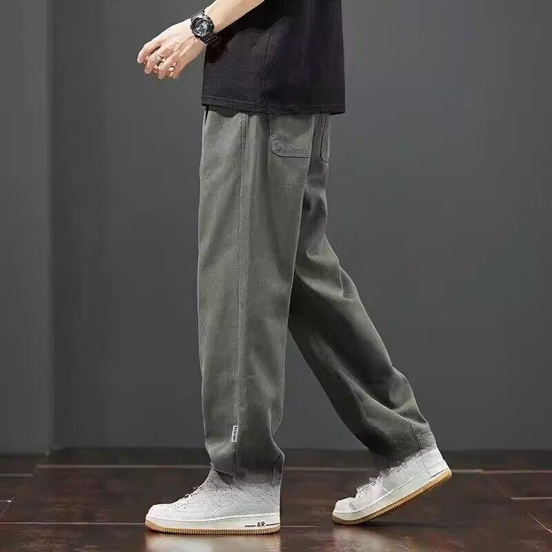 工装裤男款加肥加大工装休闲裤子男2026夏季垂感直筒宽松大码美式