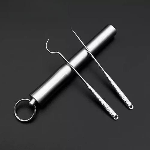 便携式牙签弯勾金属剔牙工具牙缝