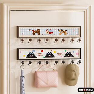 一排式联排吸盘挂钩门后挂衣架免打孔强力承重浴室厨房玄关可移动