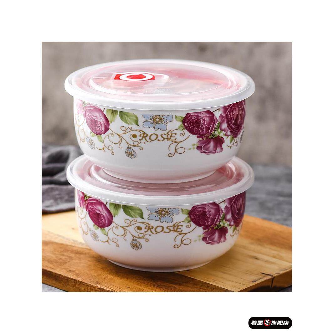 特大号骨瓷带盖保鲜碗饭盒方便面碗陶瓷碗家用微波储物罐密封碗2L,餐饮具,碗,淘宝优惠券,粉丝福利购,淘宝优惠卷