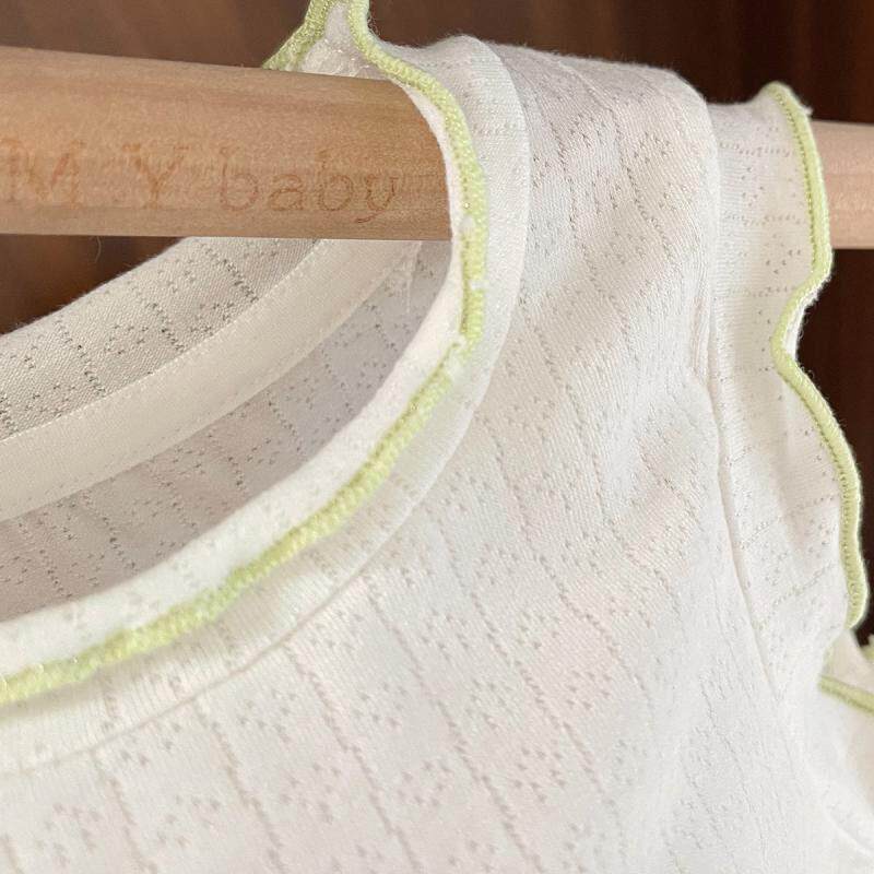 女童兔子印花透气网眼背心宝宝无袖T恤上衣婴儿夏装超软薄款背心