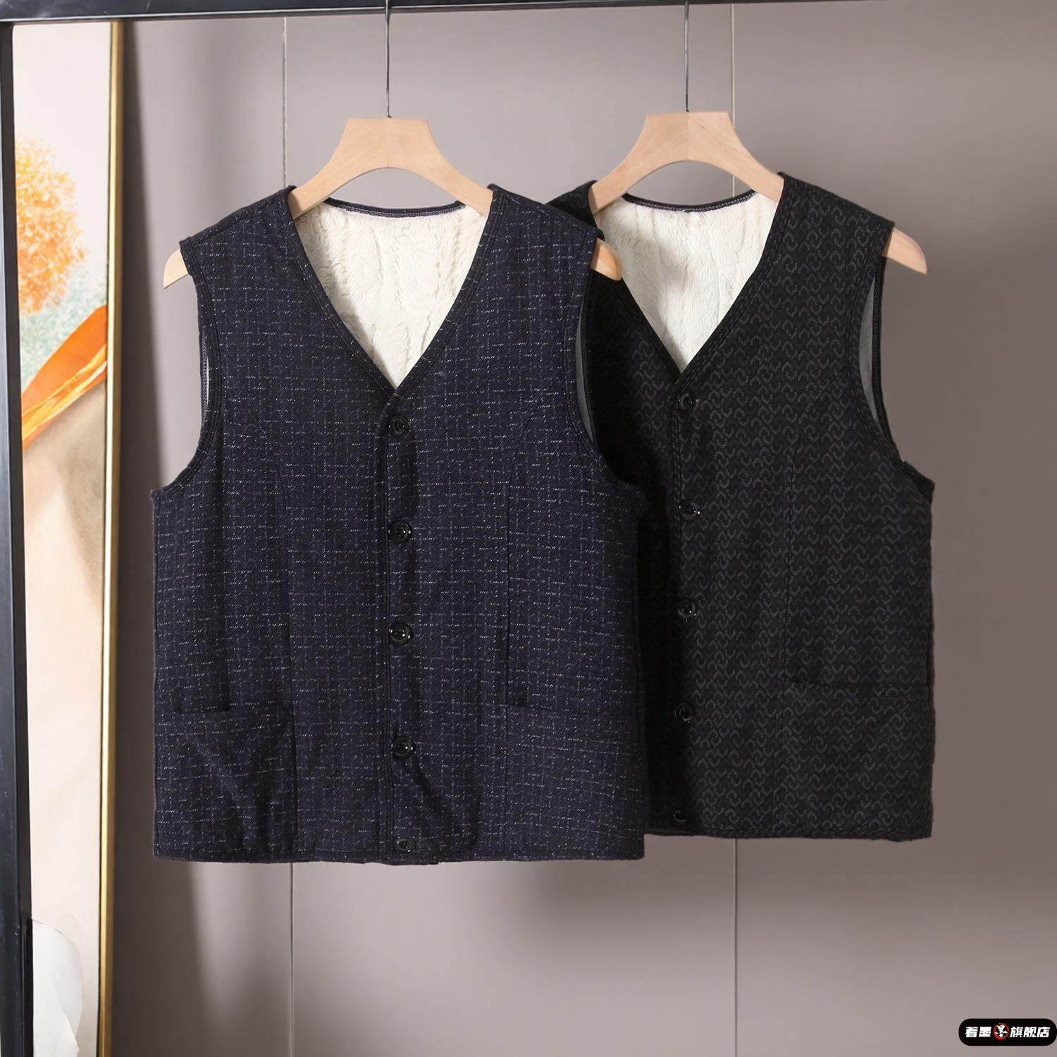 中老年男士马甲2025秋冬季新款背心坎肩休闲无袖文艺外套加厚马甲,男装,常规马甲,淘宝优惠券,粉丝福利购,淘宝优惠卷