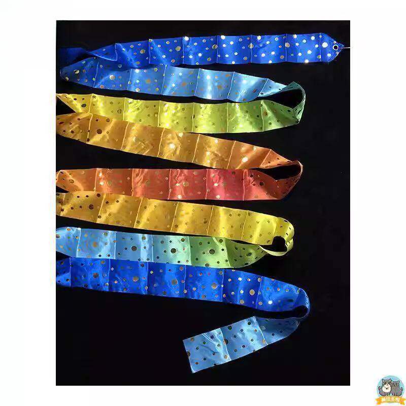 艺术体操4米彩带舞蹈演出道具跳舞丝带儿童玩具飘带体育用2米彩带