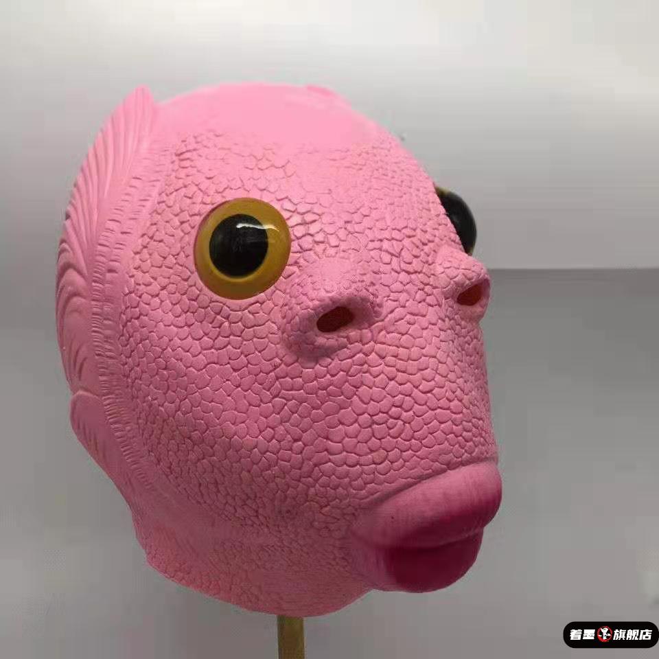 鱼头怪面具绿头鱼头套全脸恶搞搞怪搞笑绿鱼
