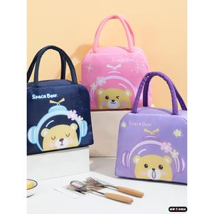 布袋子儿童饭盒袋餐盒手提包带饭小学生防水提兜小型饭碗可收纳装