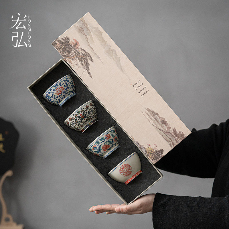 宏弘茶杯套装礼盒装送礼佳品图片