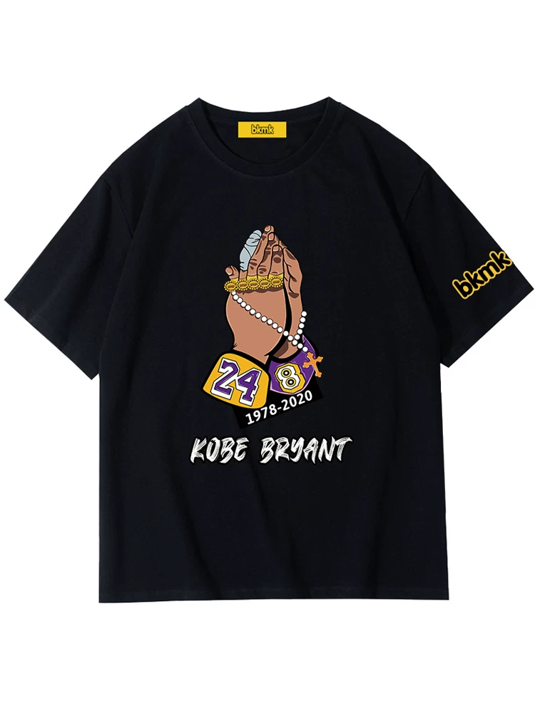 Ко-брендированная футболка с коротким рукавом Bkmk Kobe, памятная надпись Bryant, дух Черной Мамбы, лето 2026, новая хлопковая свободная