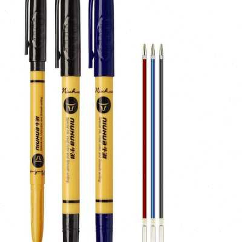 48支包邮金万年文具牛滑1.0中油圆珠笔教师红黑蓝色油笔3126