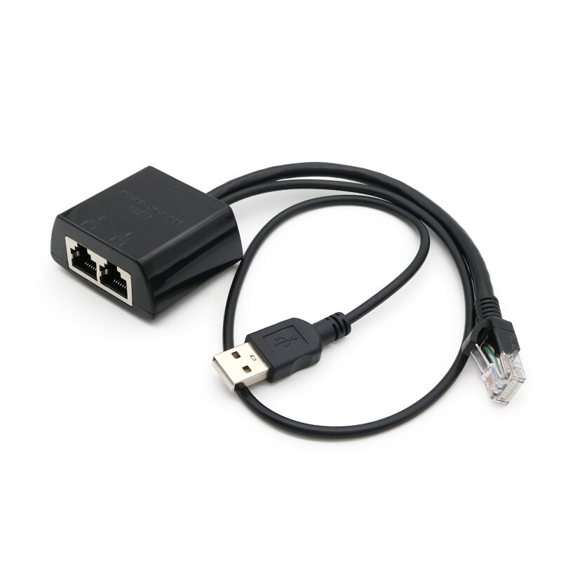 网线分线器网口一分二同时上网宽带网络对接头一拖二转接口1分2母