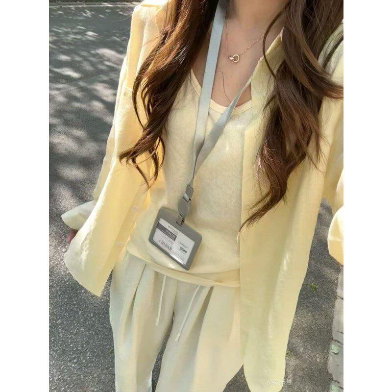 夏季防晒薄款孕妇衬衫韩系雪纺黄色女2026宽松百搭长袖新款空调衫