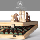 便携学生 领御高档实木国际象棋磁性比赛专用棋盘豪华版 A&A CHESS