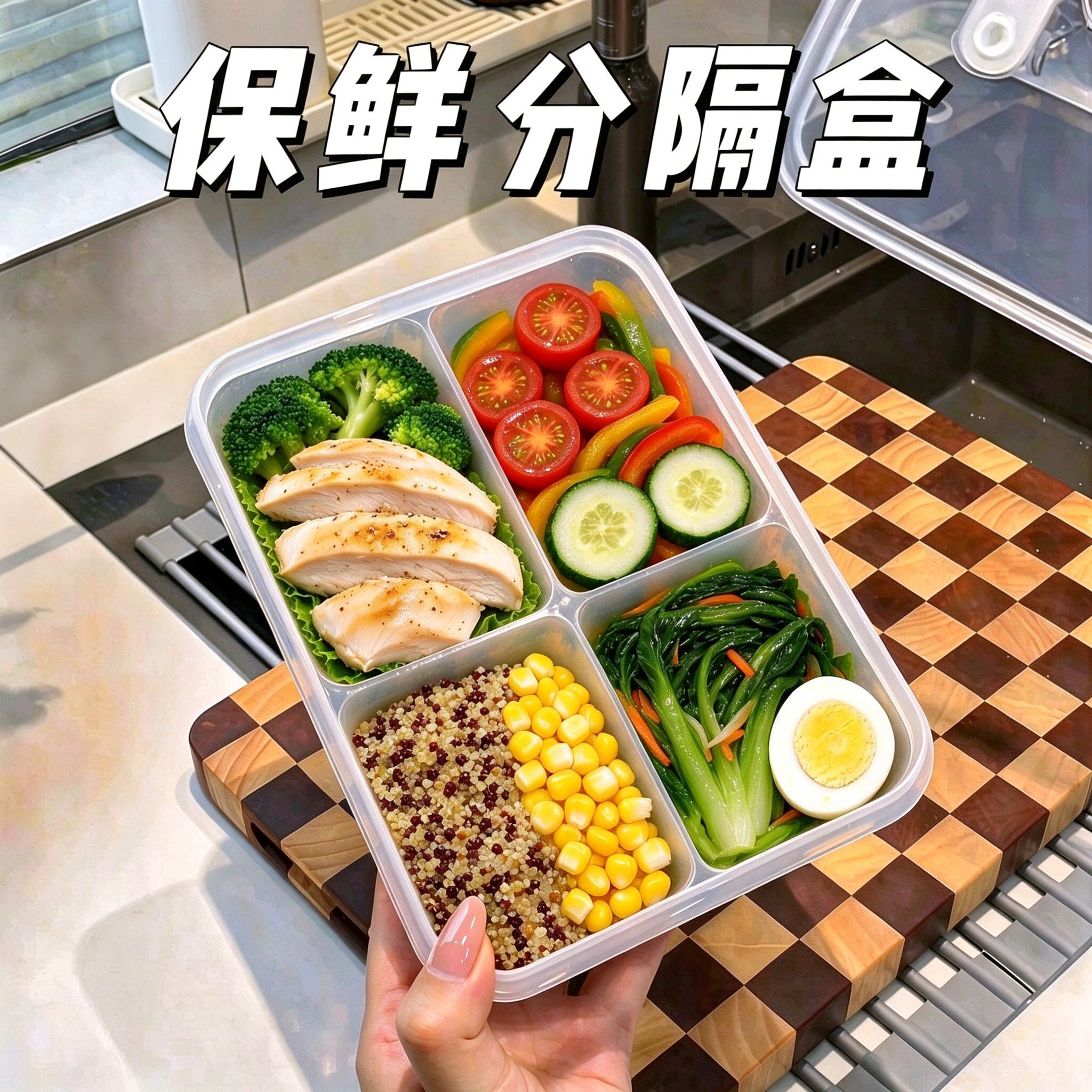 冻肉分格盒子冰箱专用密封收纳盒冷冻食品级蔬菜塑料保鲜盒盖子