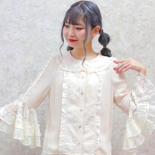 衬衫axesfemme姬袖蕾丝lolita