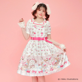 axesfemme 连衣裙TS351X20S 软萌少女甜美短袖 kawaii mikko联名款