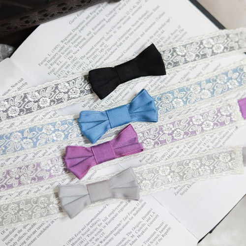 axesfemme日系古典优雅猫头鹰蕾丝蝴蝶结lolita颈链项圈LD643X01C