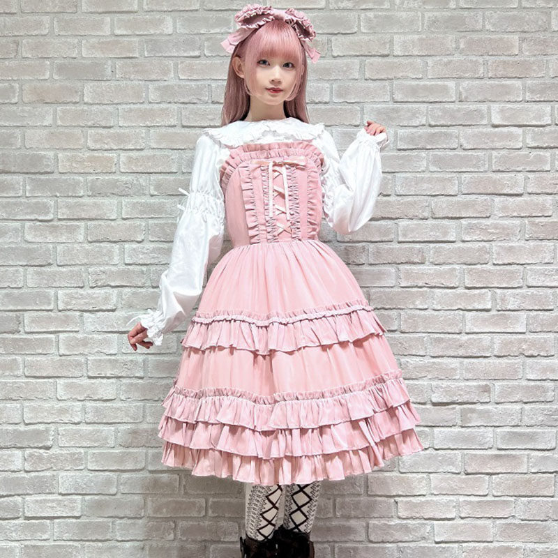 axesfemme纯色系lolita荷叶花边蝴蝶结系带吊带连衣裙LD341X12C,女装/女士精品,连衣裙,淘宝优惠券,粉丝福利购,淘宝优惠卷